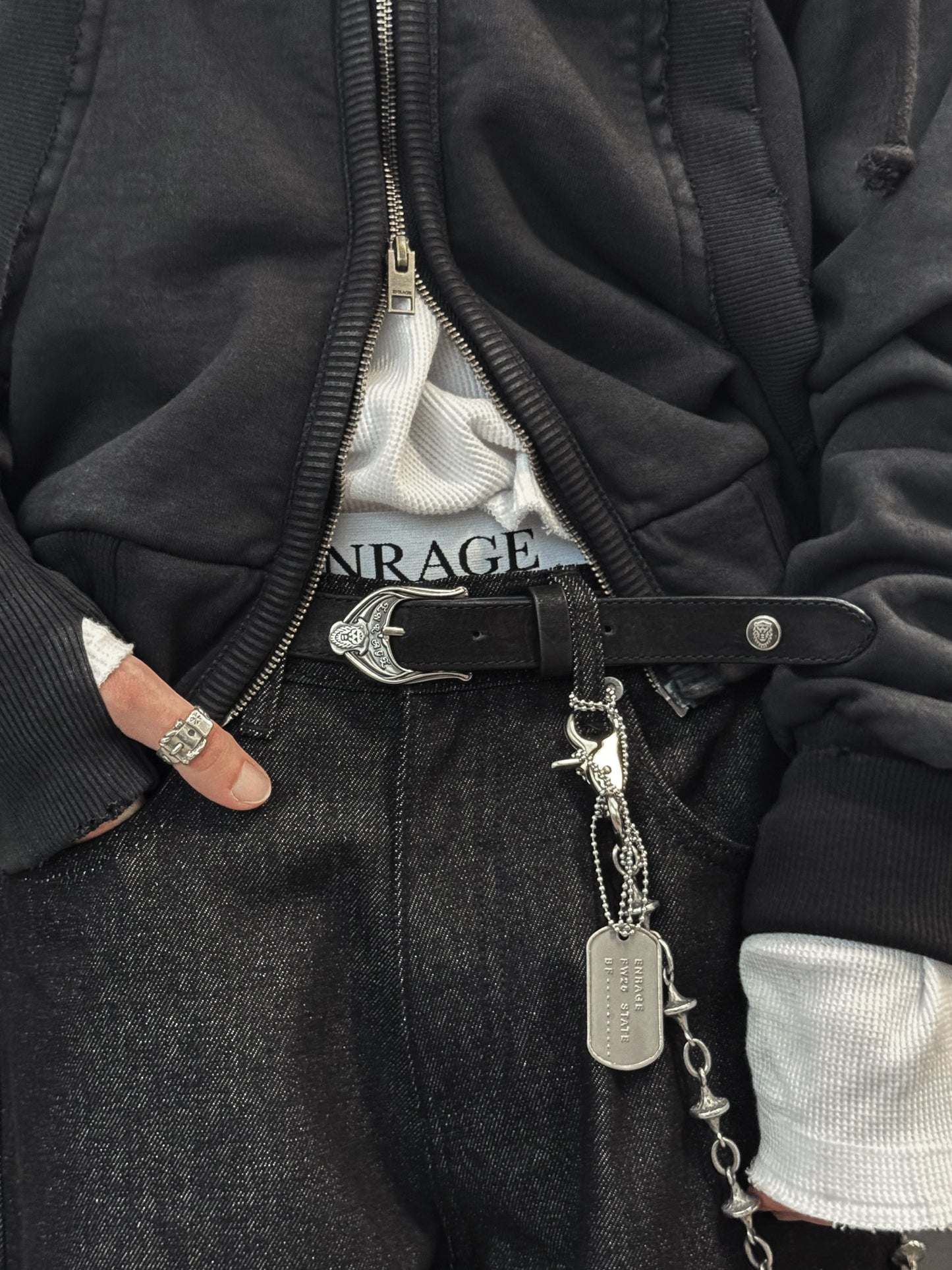 LEATHER BELT - BLACK