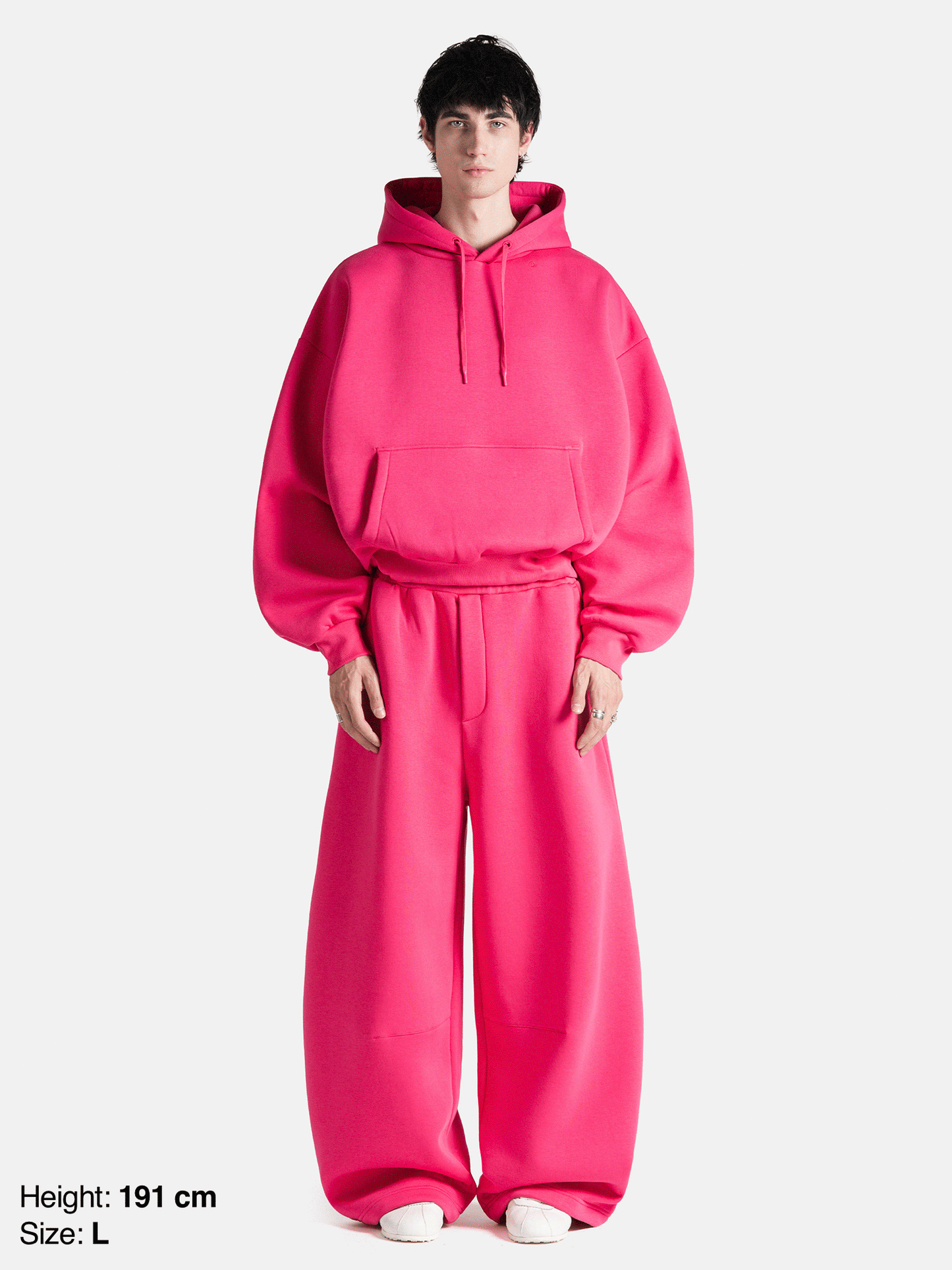 BUBBLE SWEATPANTS - HOT PINK