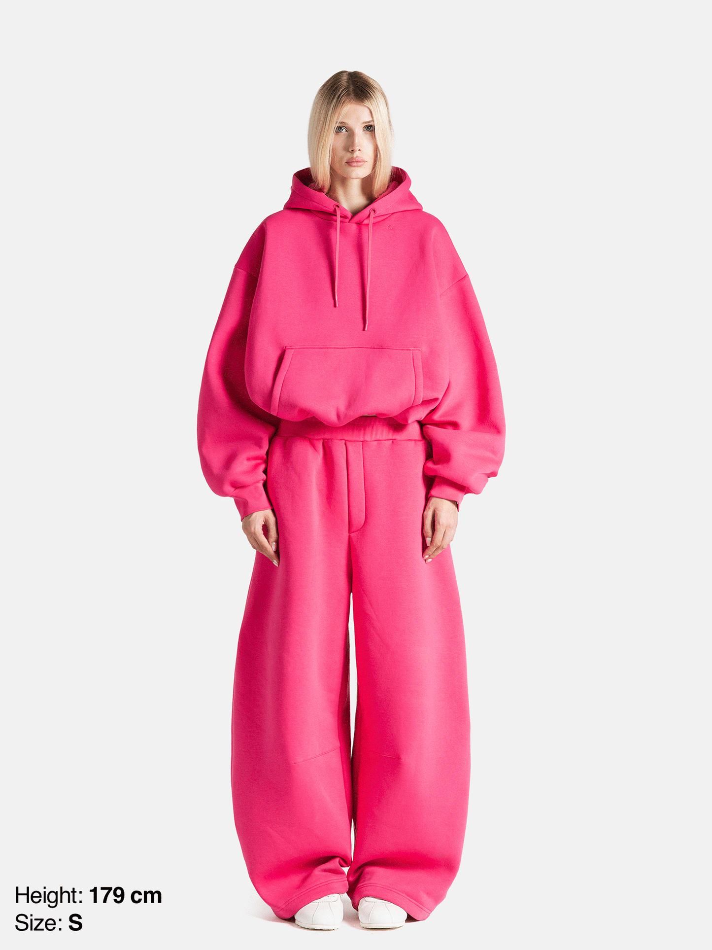 BUBBLE SWEATPANTS - HOT PINK