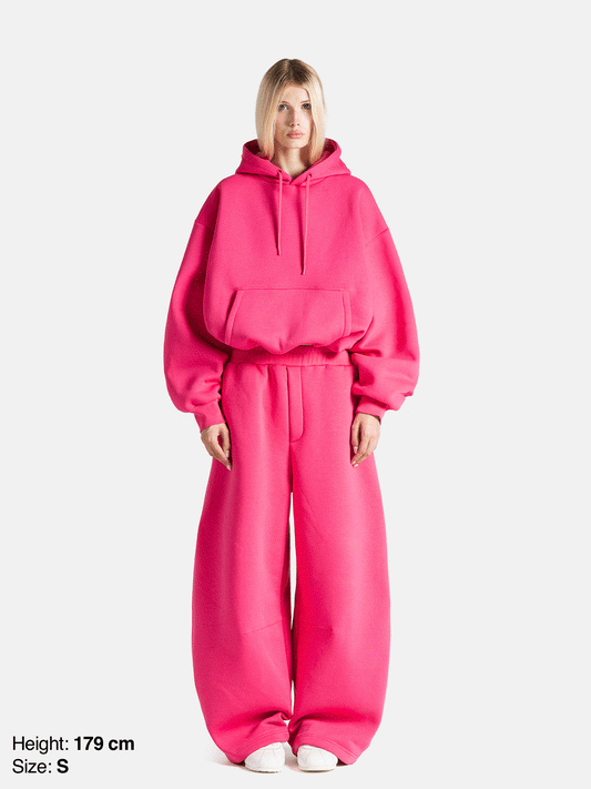 BUBBLE HOODIE - HOT PINK