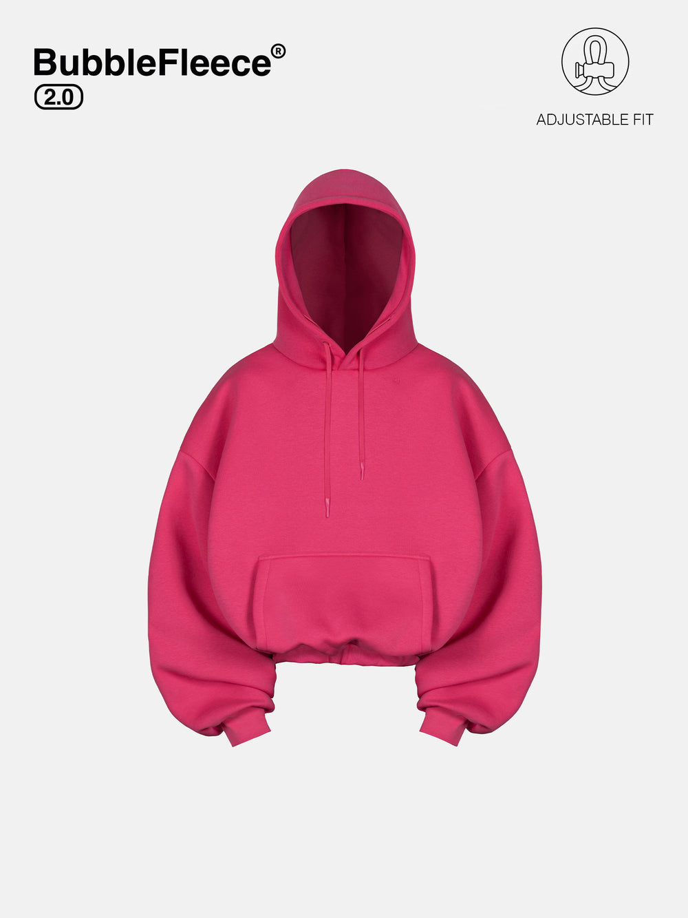 BUBBLE HOODIE - HOT PINK