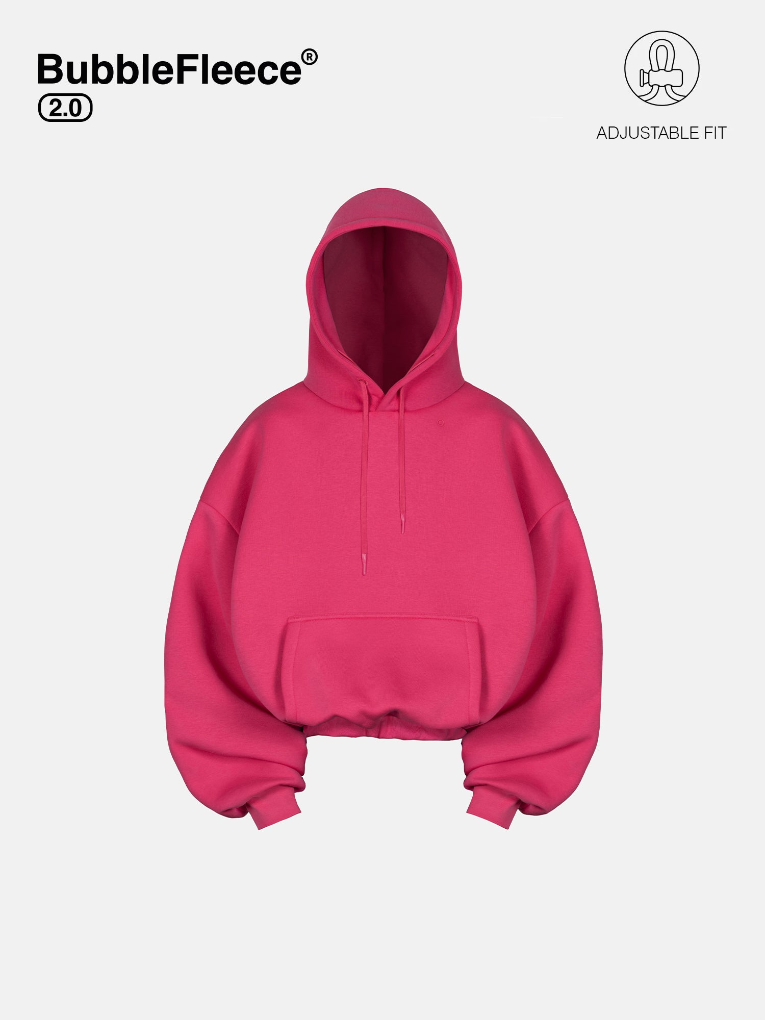 BUBBLE HOODIE - HOT PINK