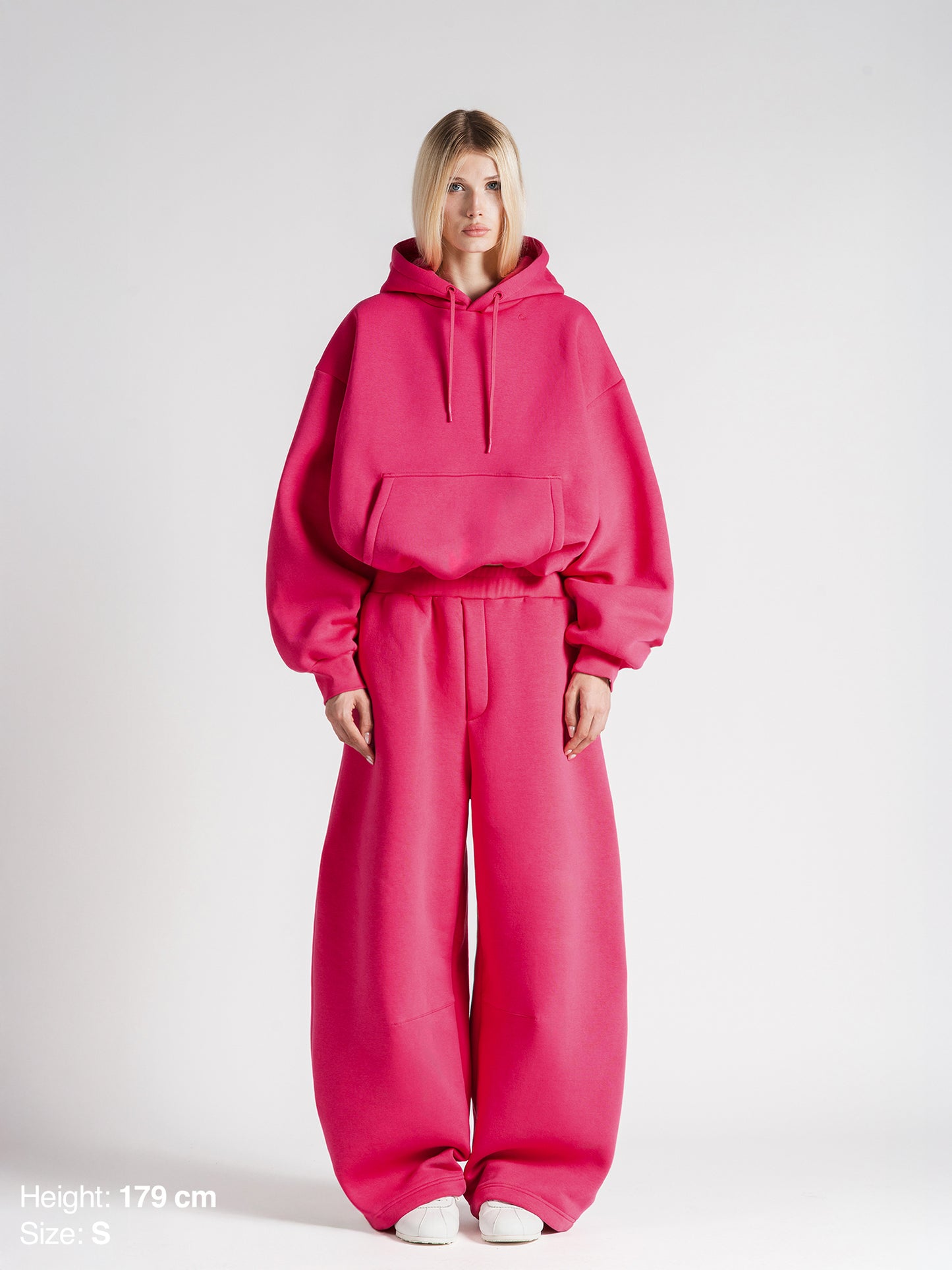 BUBBLE SWEATPANTS - HOT PINK