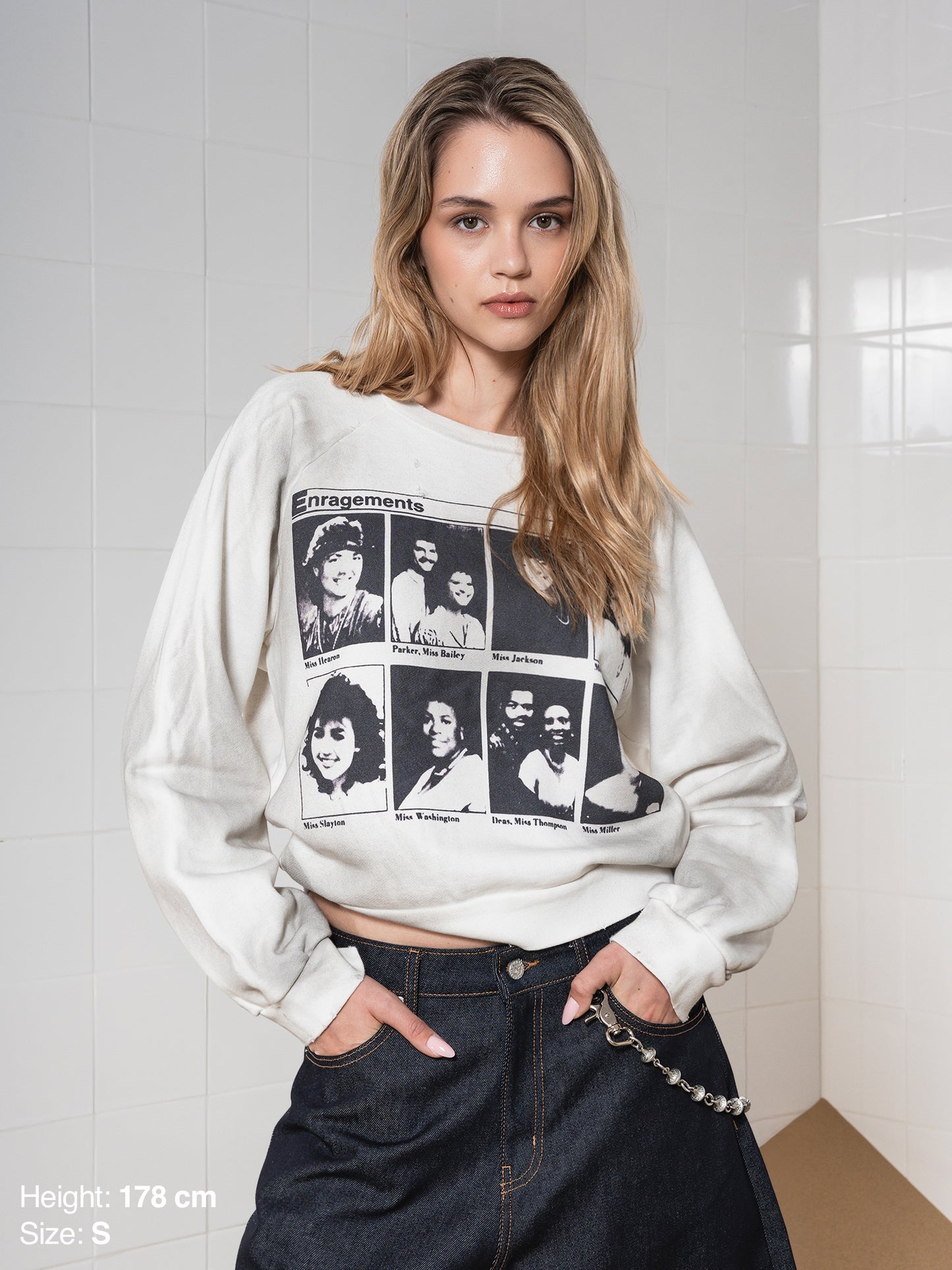 VINTAGE CREWNECK - DIRTY WHITE ENRAGEMENTS