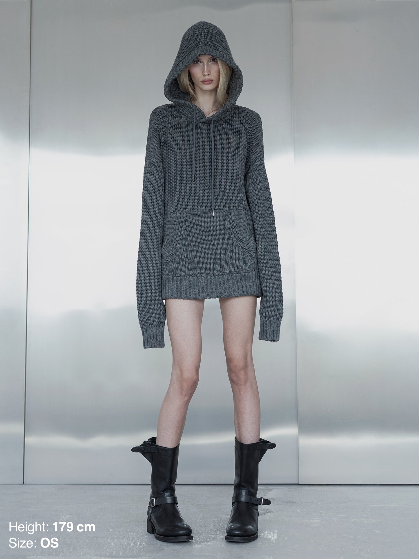 SWEATER HOODIE - GRAY