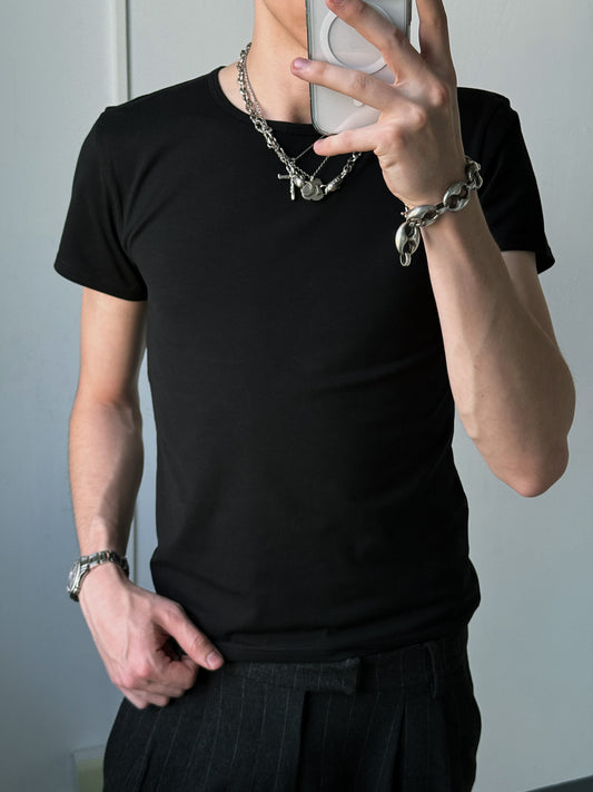 FITTED TEE MEN'S - BLACK
