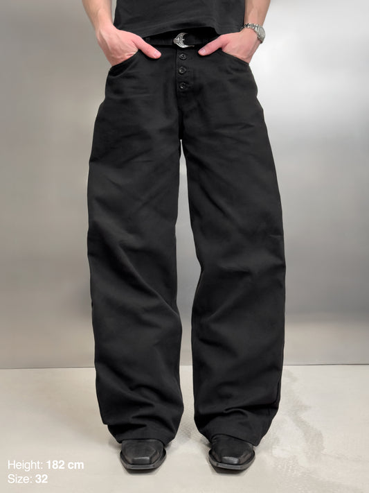 OFFICER PANTS - BLACK CANVAS