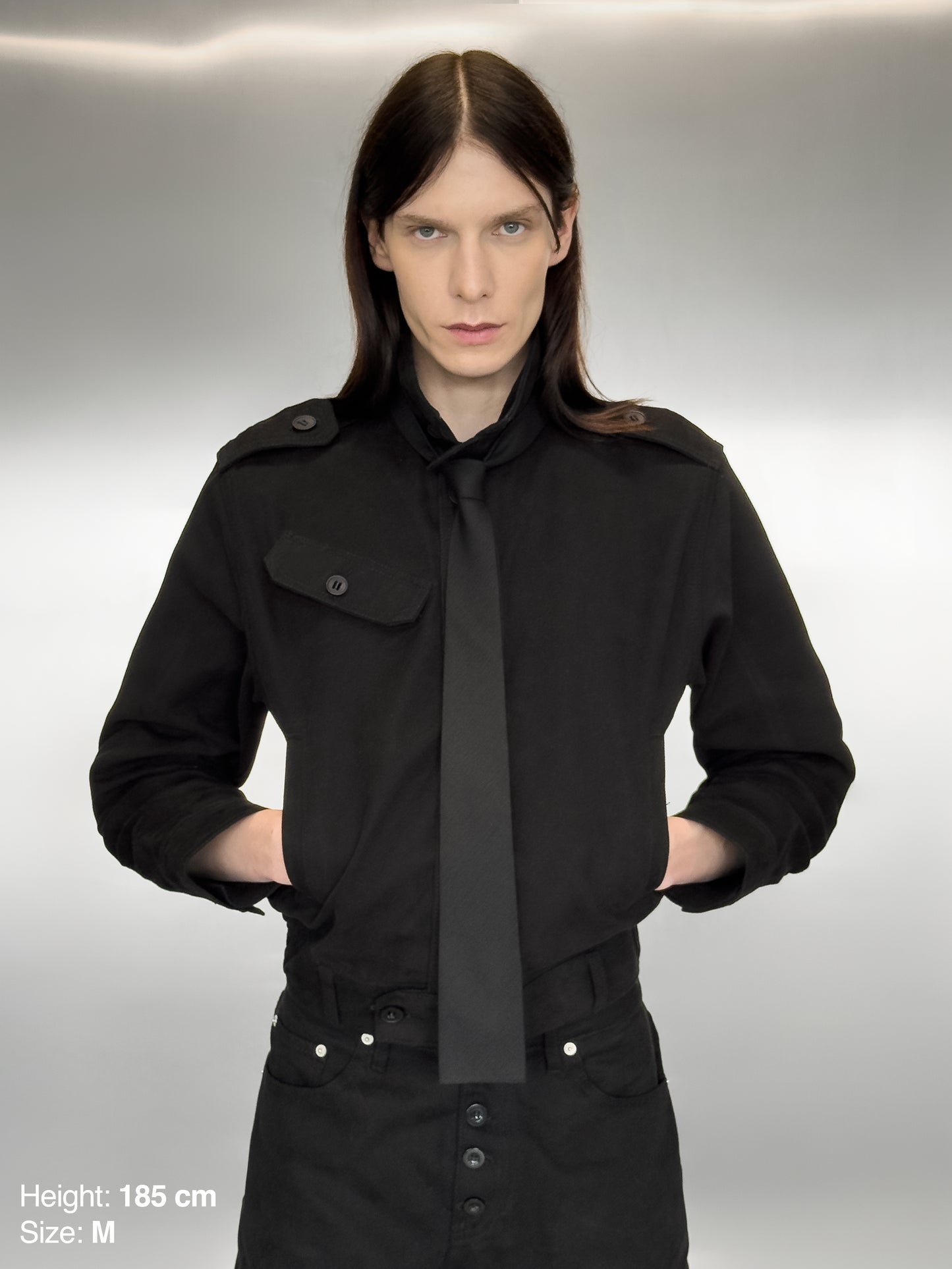 OFFICER JACKET - BLACK CANVAS