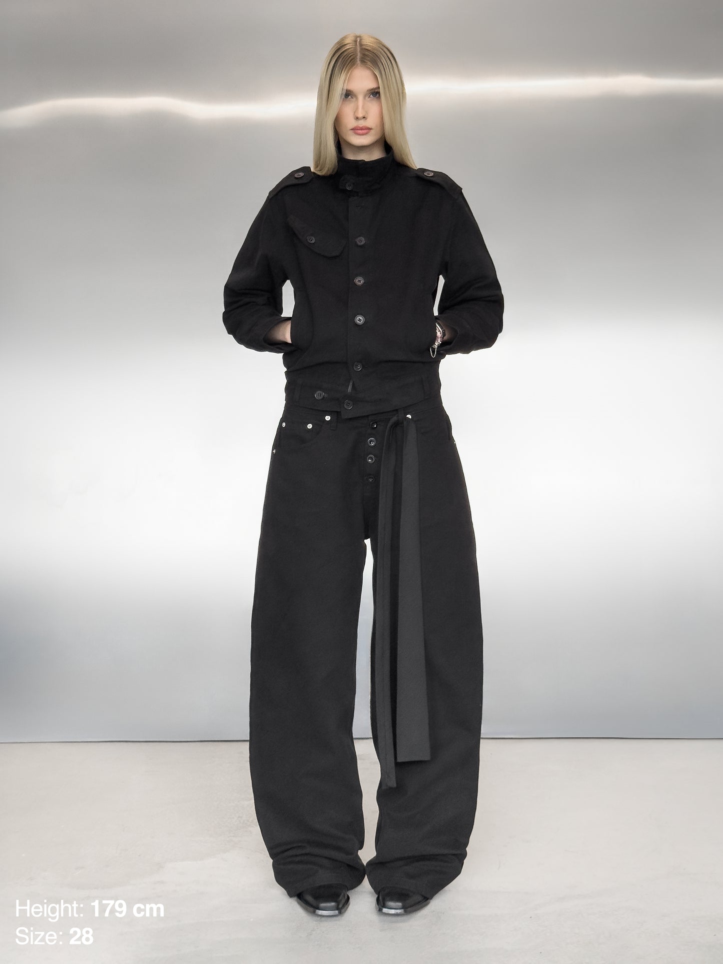 OFFICER PANTS - BLACK CANVAS