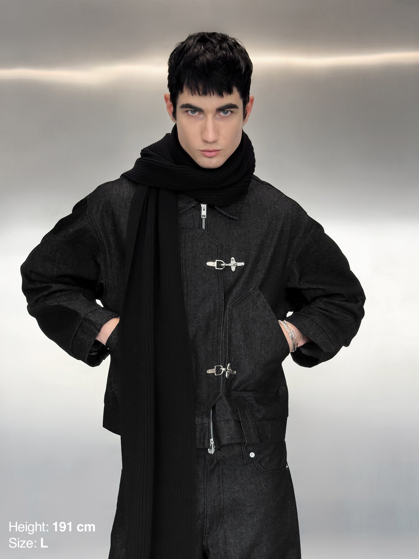 FATIGUE JACKET - BLACK RAW DENIM