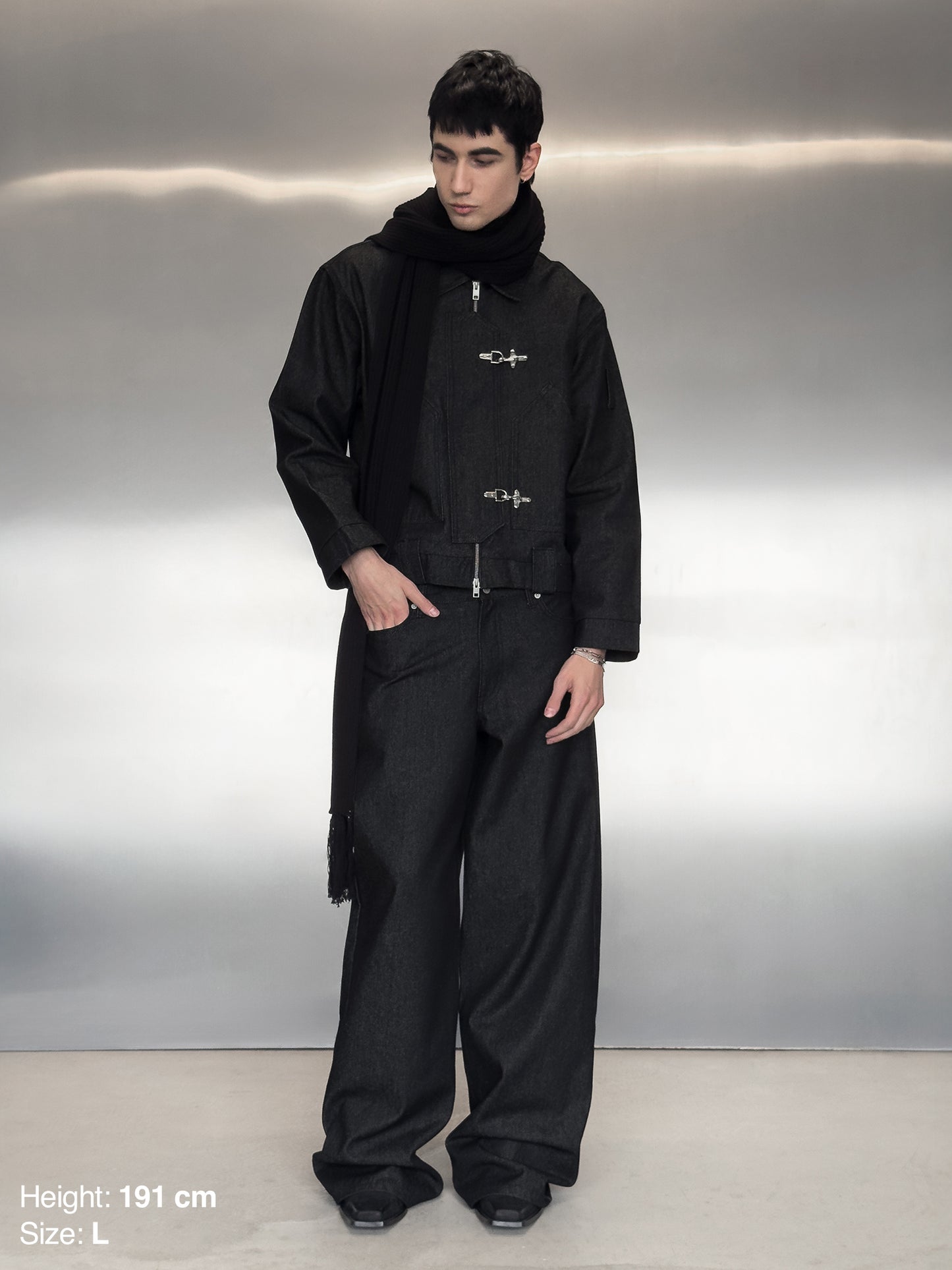 FATIGUE JACKET - BLACK RAW DENIM