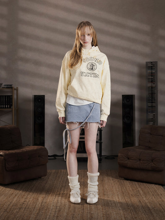 THE SOUND VICTIMS HOODIE - VINTAGE GELB