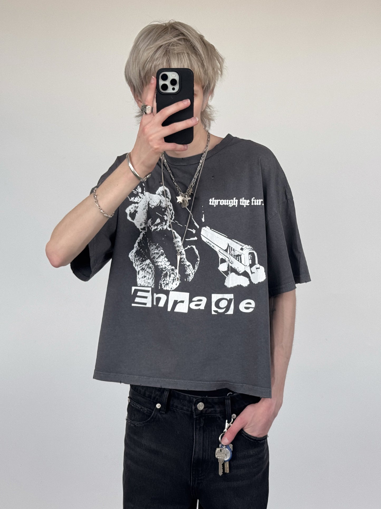 BAGGY TEE - VINTAGE BLACK TEDDY