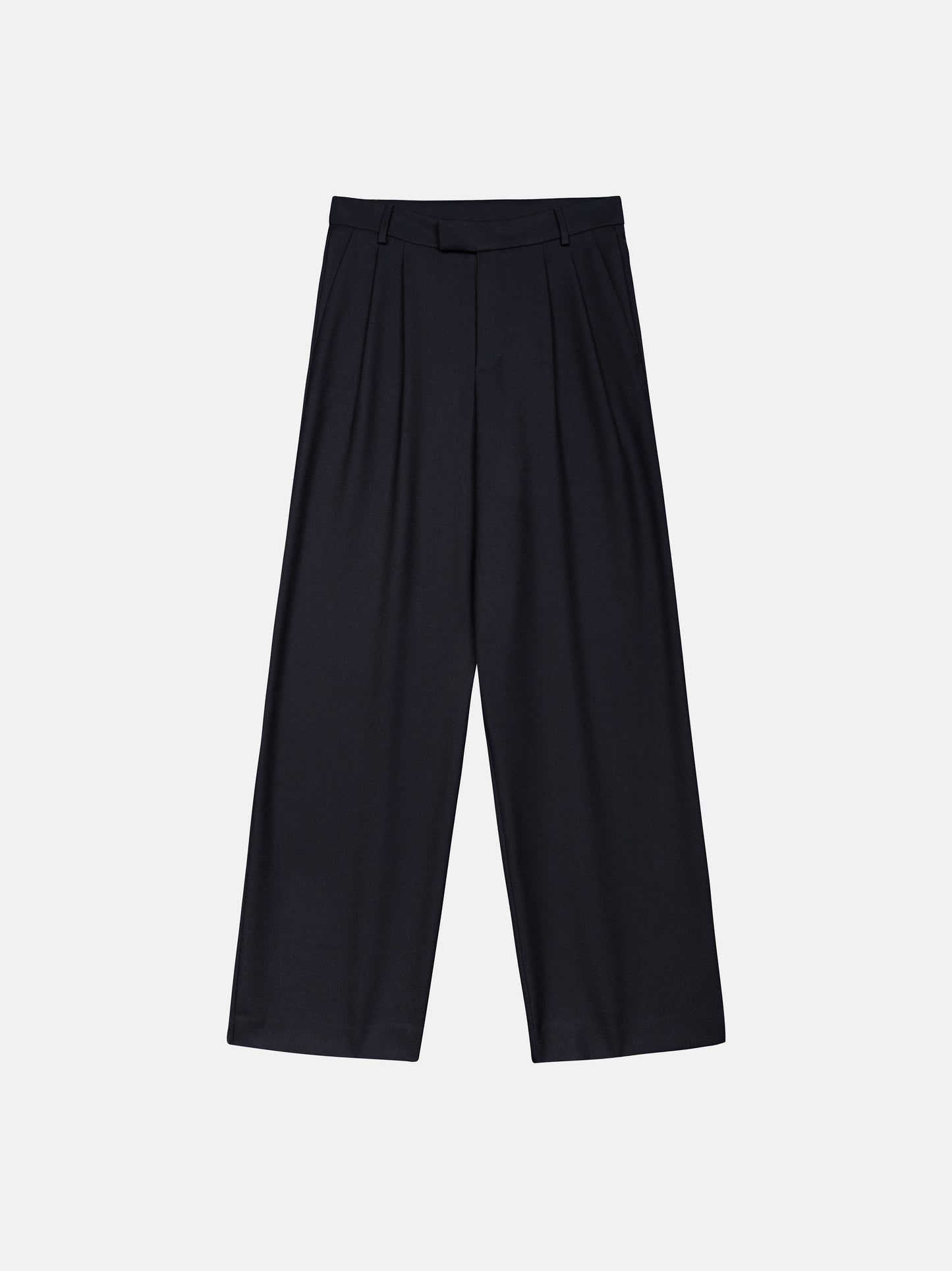 PLEATED TROUSERS - DARK NAVY