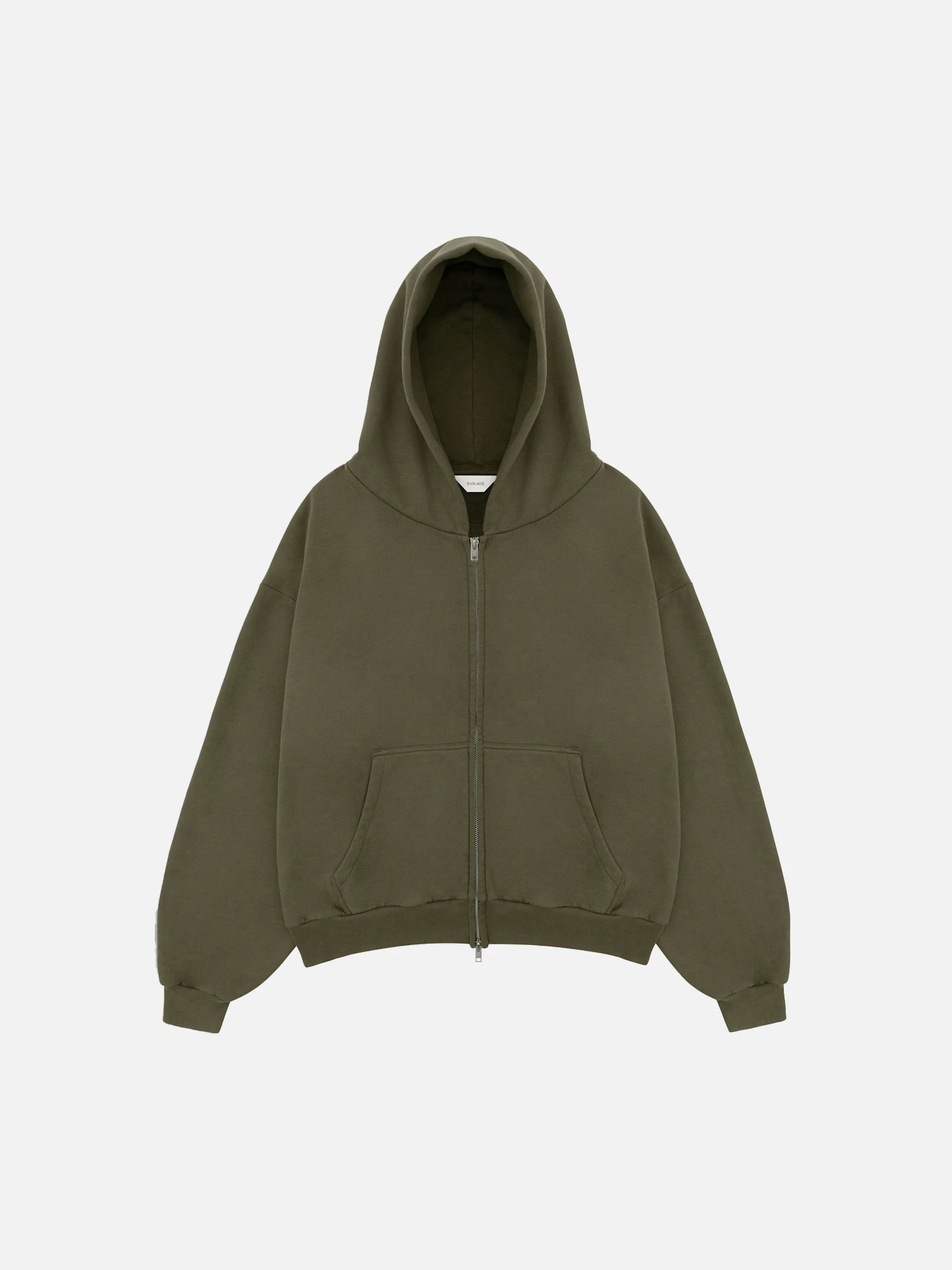 THE BLANC ZIP HOODIE - VINTAGE ARMY GREEN