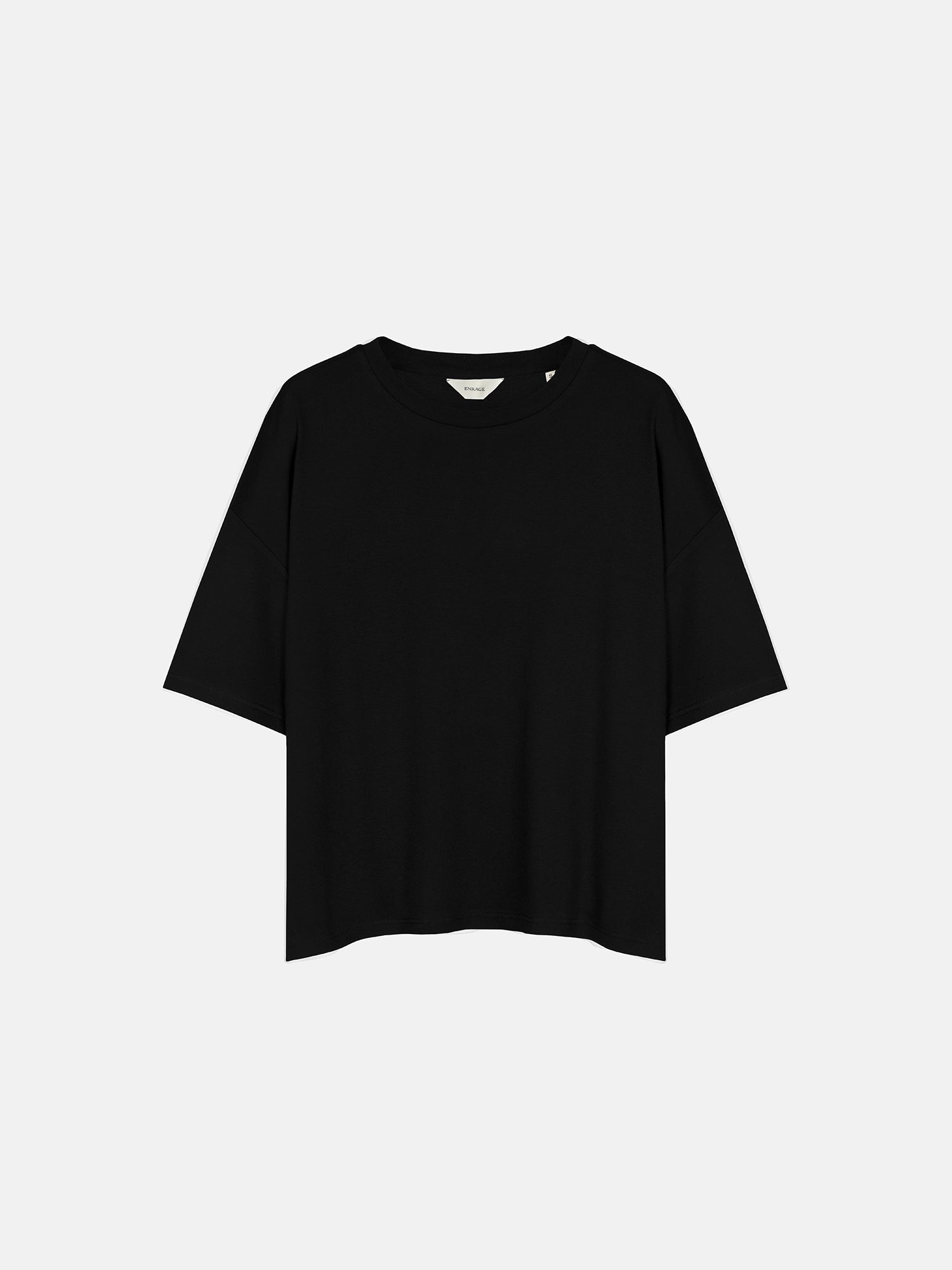 RIB BAGGY TEE - BLACK
