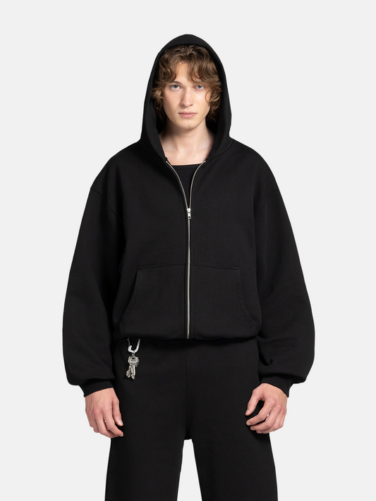 THE BLANC ZIP HOODIE - SCHWARZ