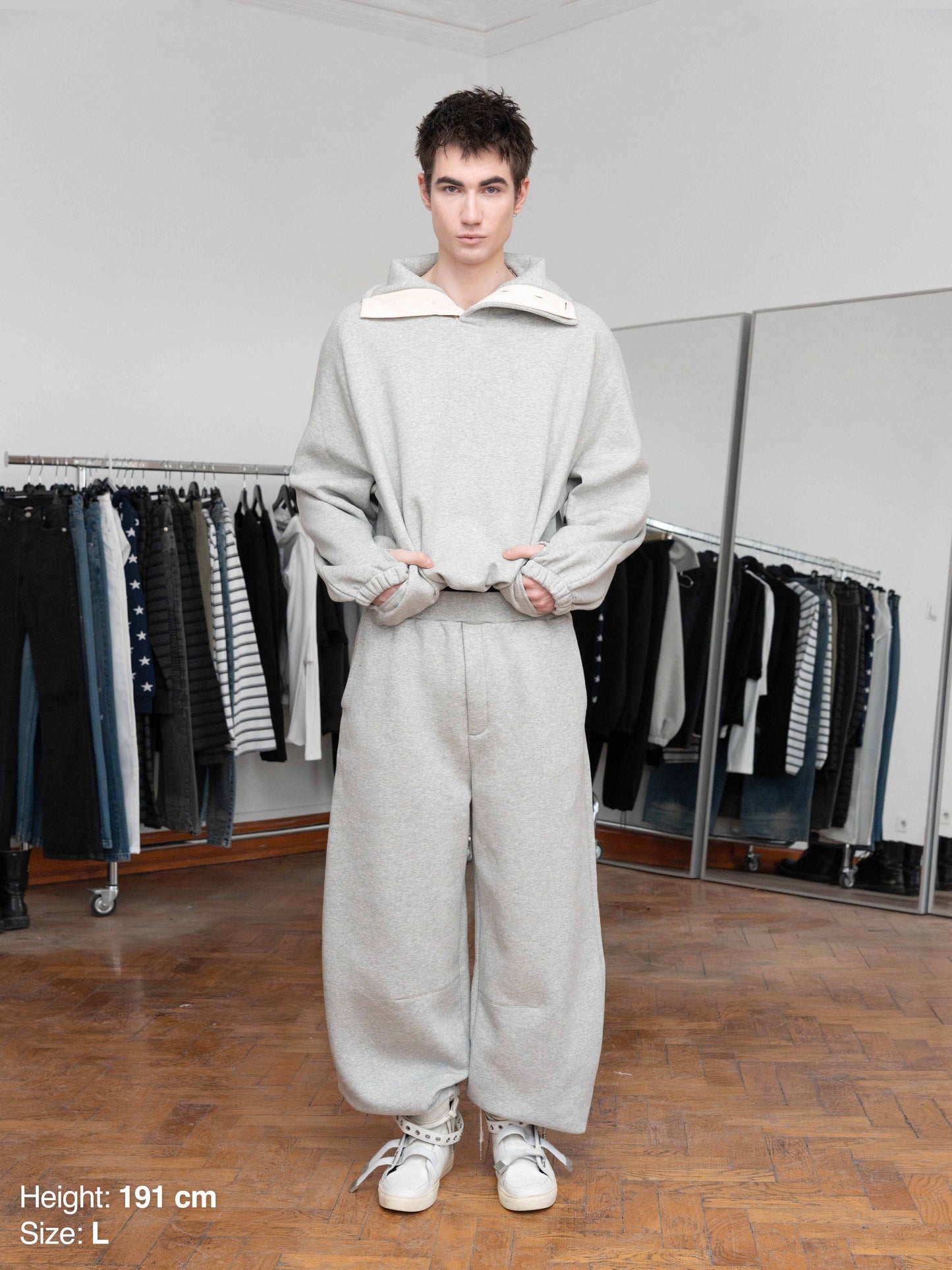 BUBBLE HIGH NECK - GRAY