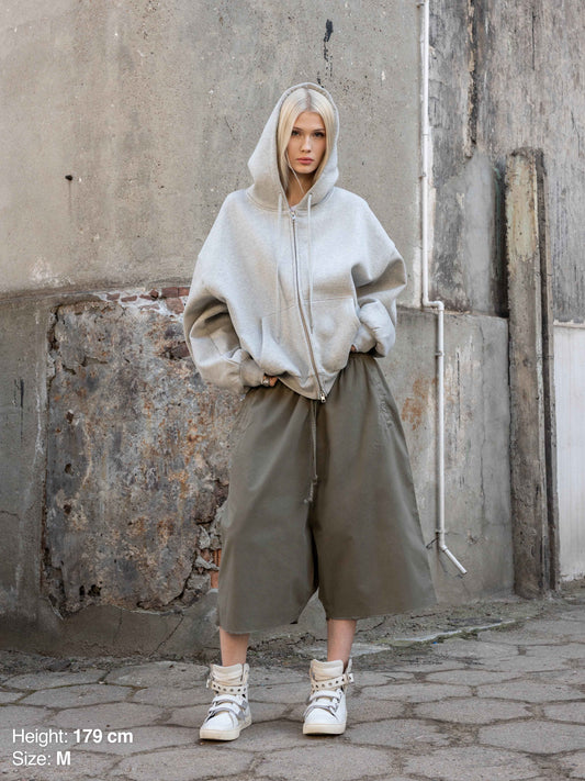 BUBBLE ZIP HOODIE – GRAU