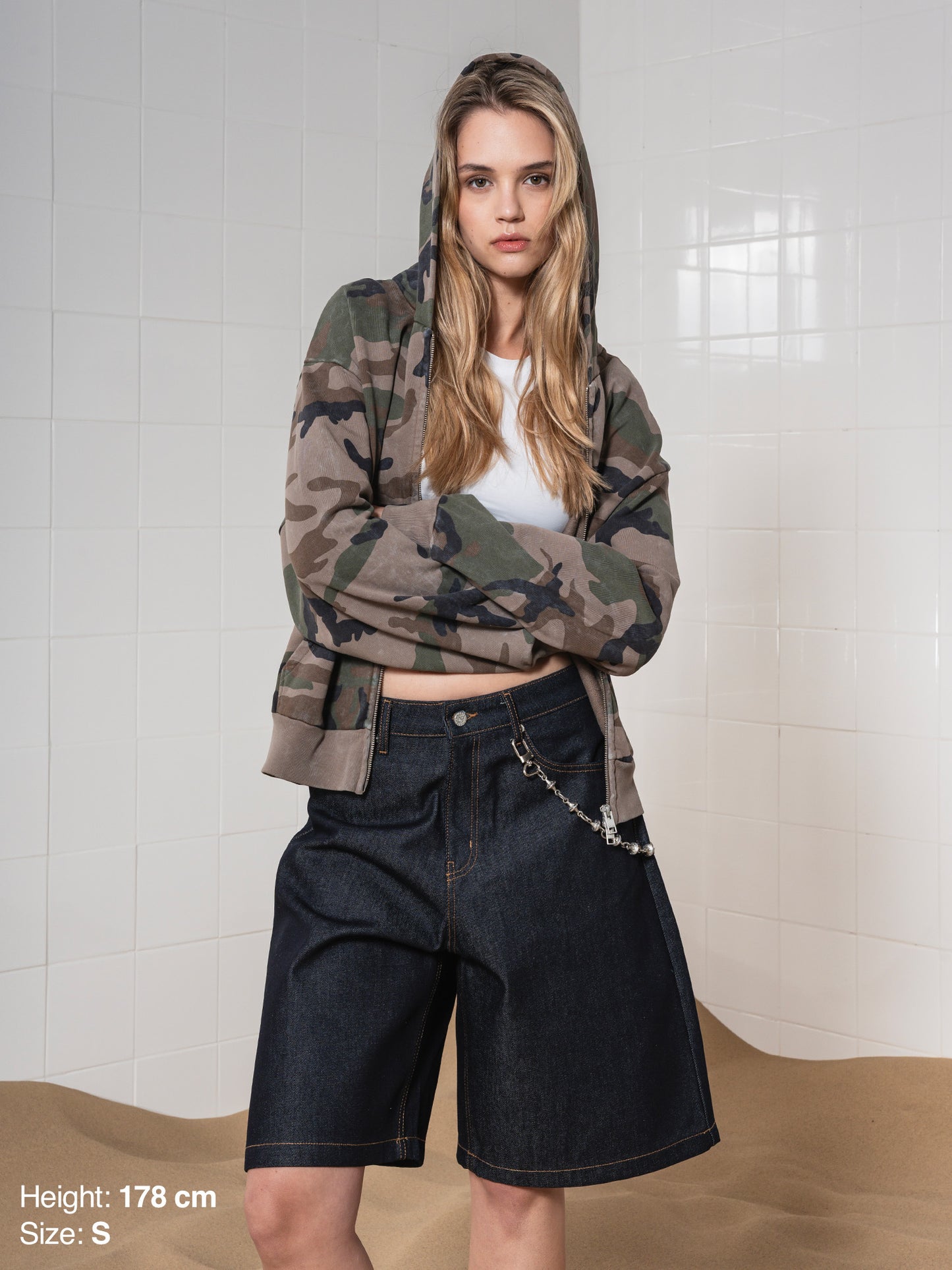 DENIM JORTS - RAW DENIM