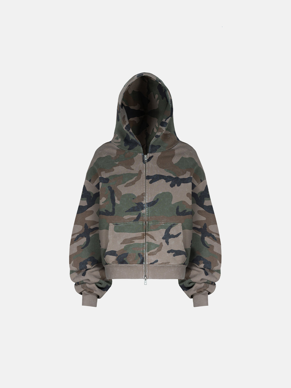 THE BLANC ZIP HOODIE - VINTAGE CAMO