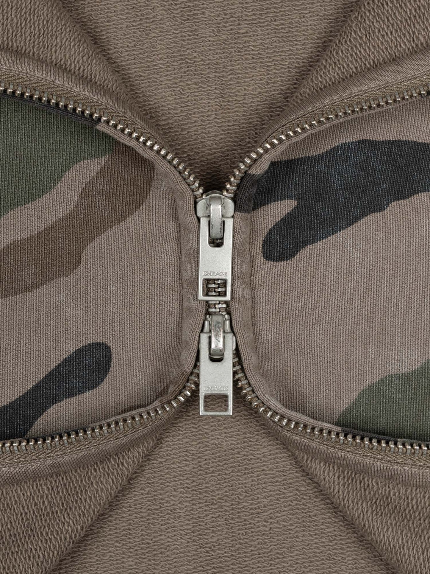 THE BLANC ZIP HOODIE - VINTAGE CAMO
