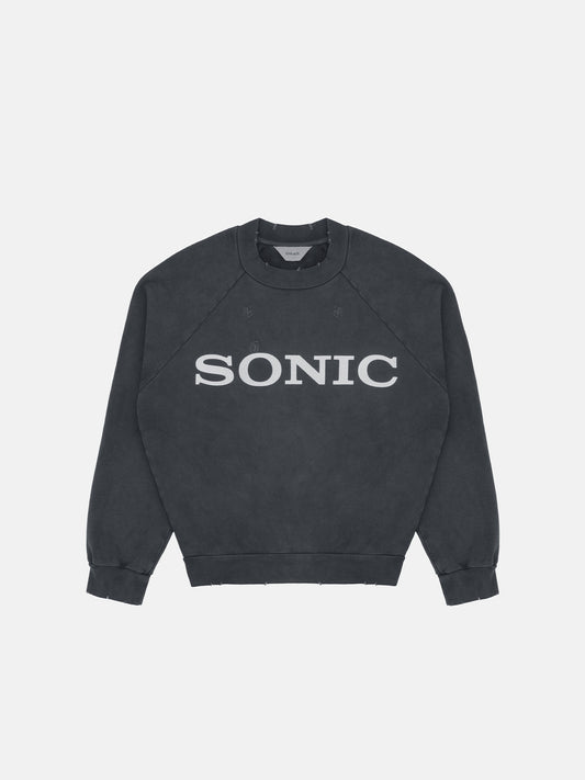 SONIC CREWNECK - VINTAGE SCHWARZ