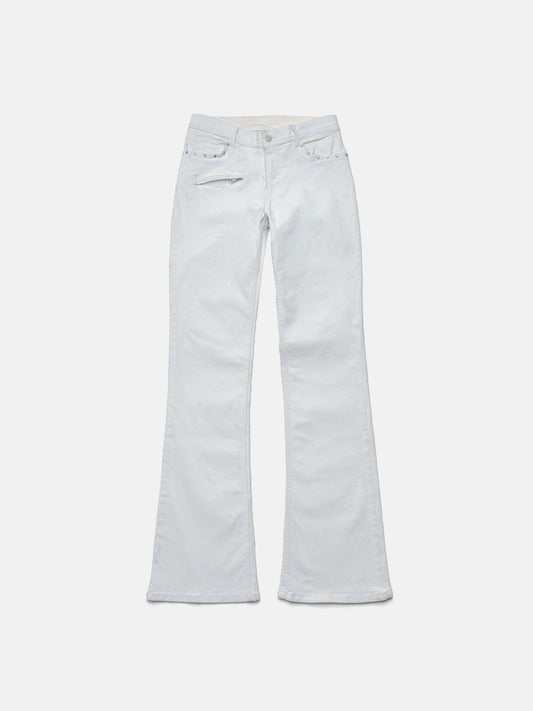FLARED JEANS - WHITE PAINT