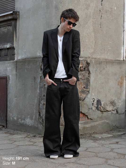 GETRAGENER BLAZER – SCHWARZ