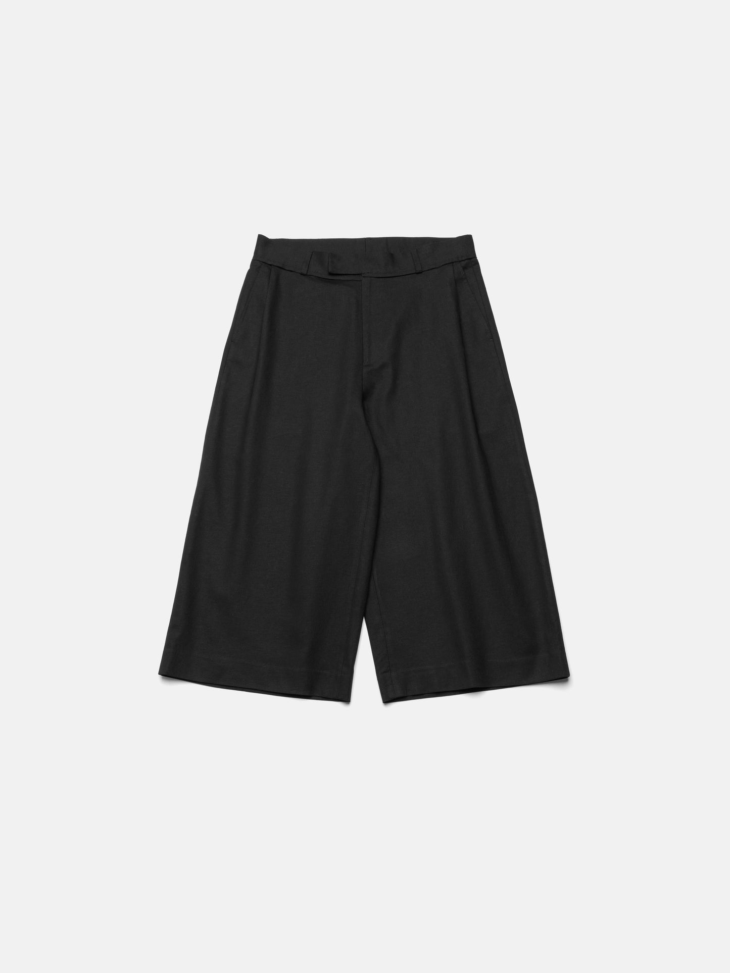 WORN CAPRI PANTS - BLACK