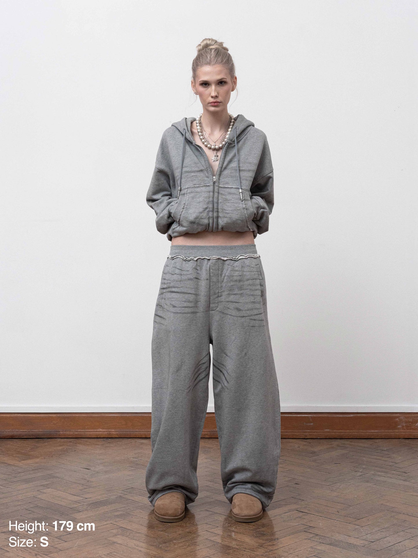 DIRTY SPRAY SWEATPANTS - GRAY