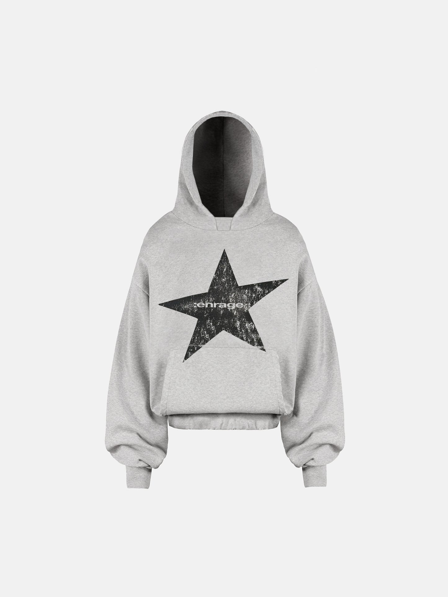 STAR HOODIE - GRAU