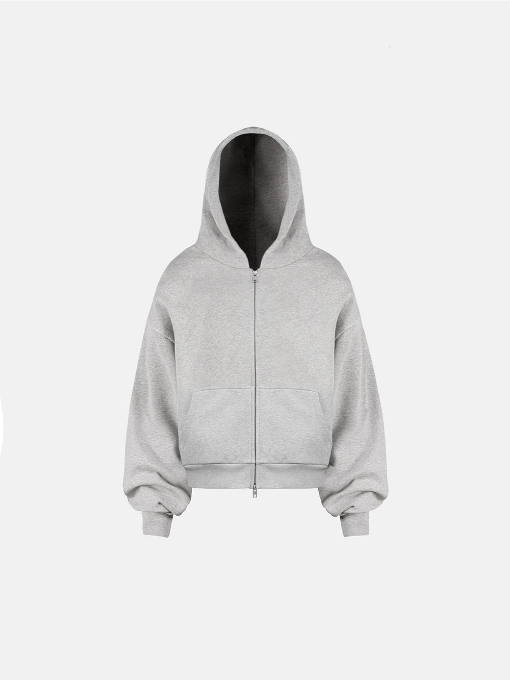 THE BLANC ZIP HOODIE - GRAU