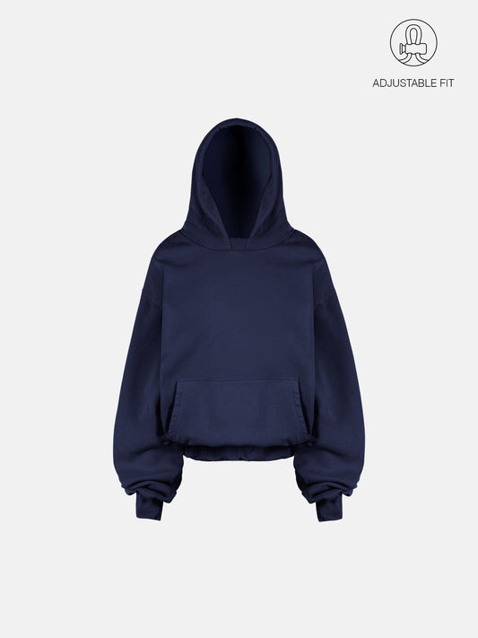THE BLANC HOODIE - INTENSIVES MARINEBLAU