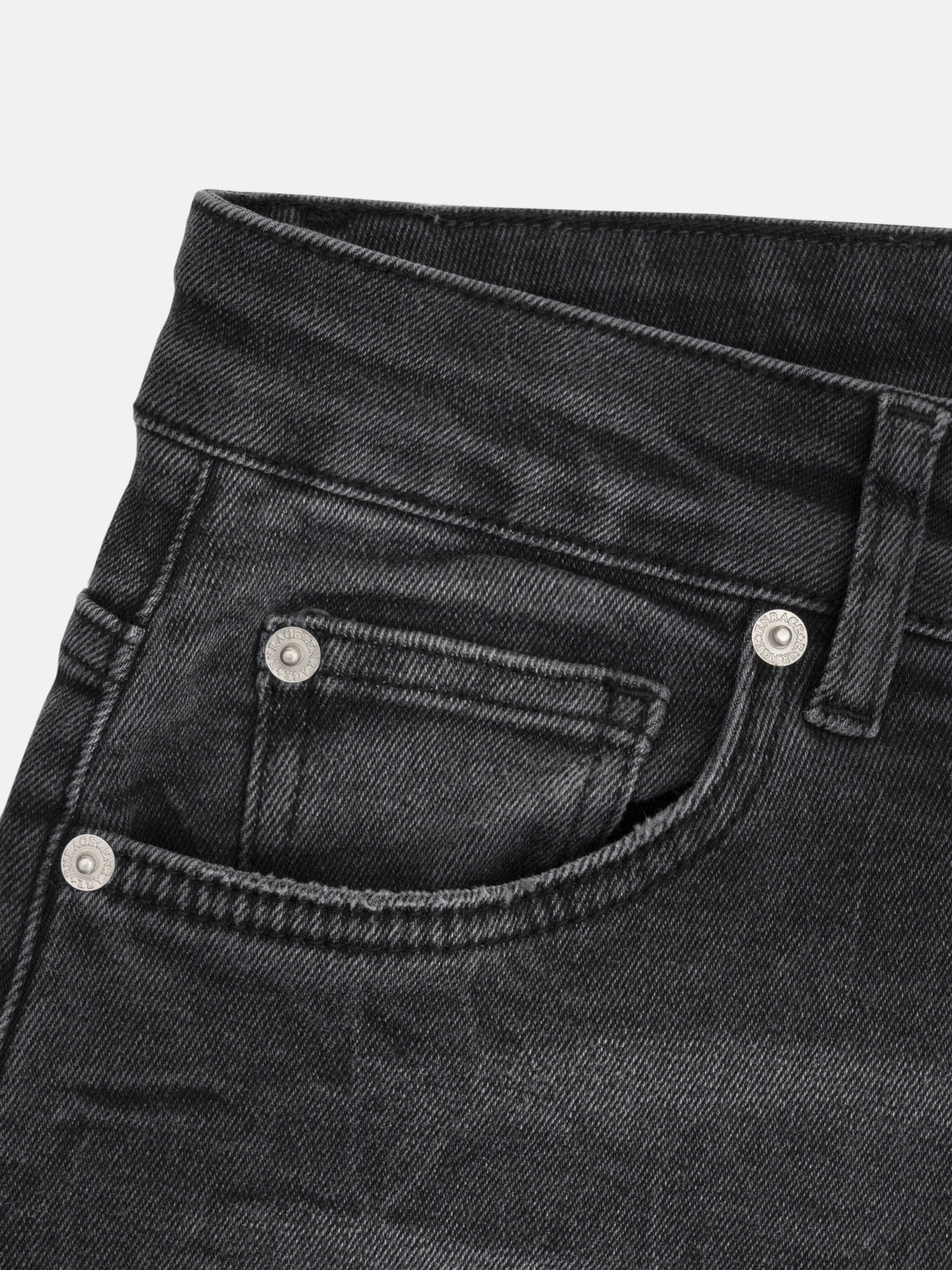 DENIM JORTS - WASHED BLACK