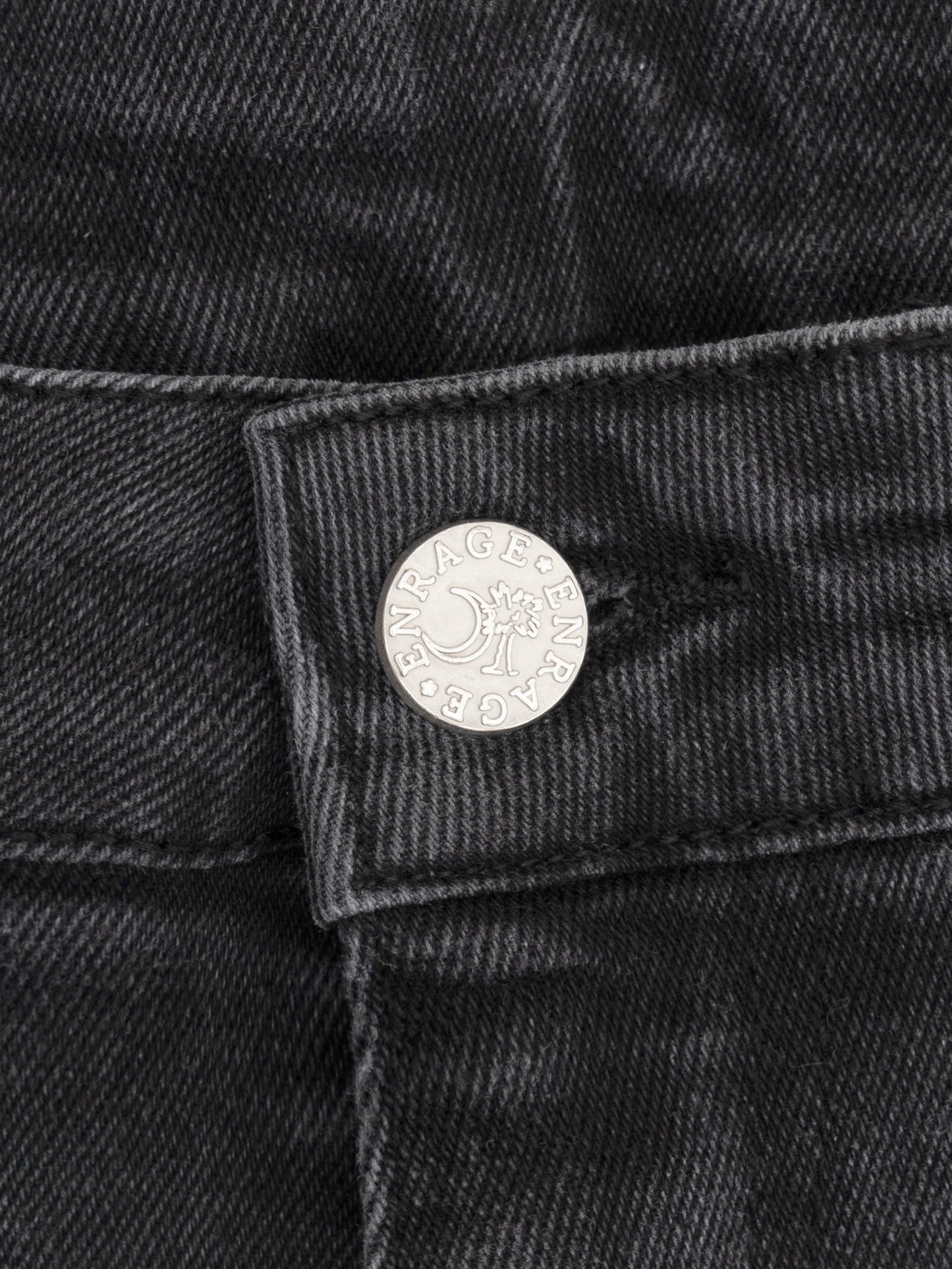 DENIM JORTS - WASHED BLACK
