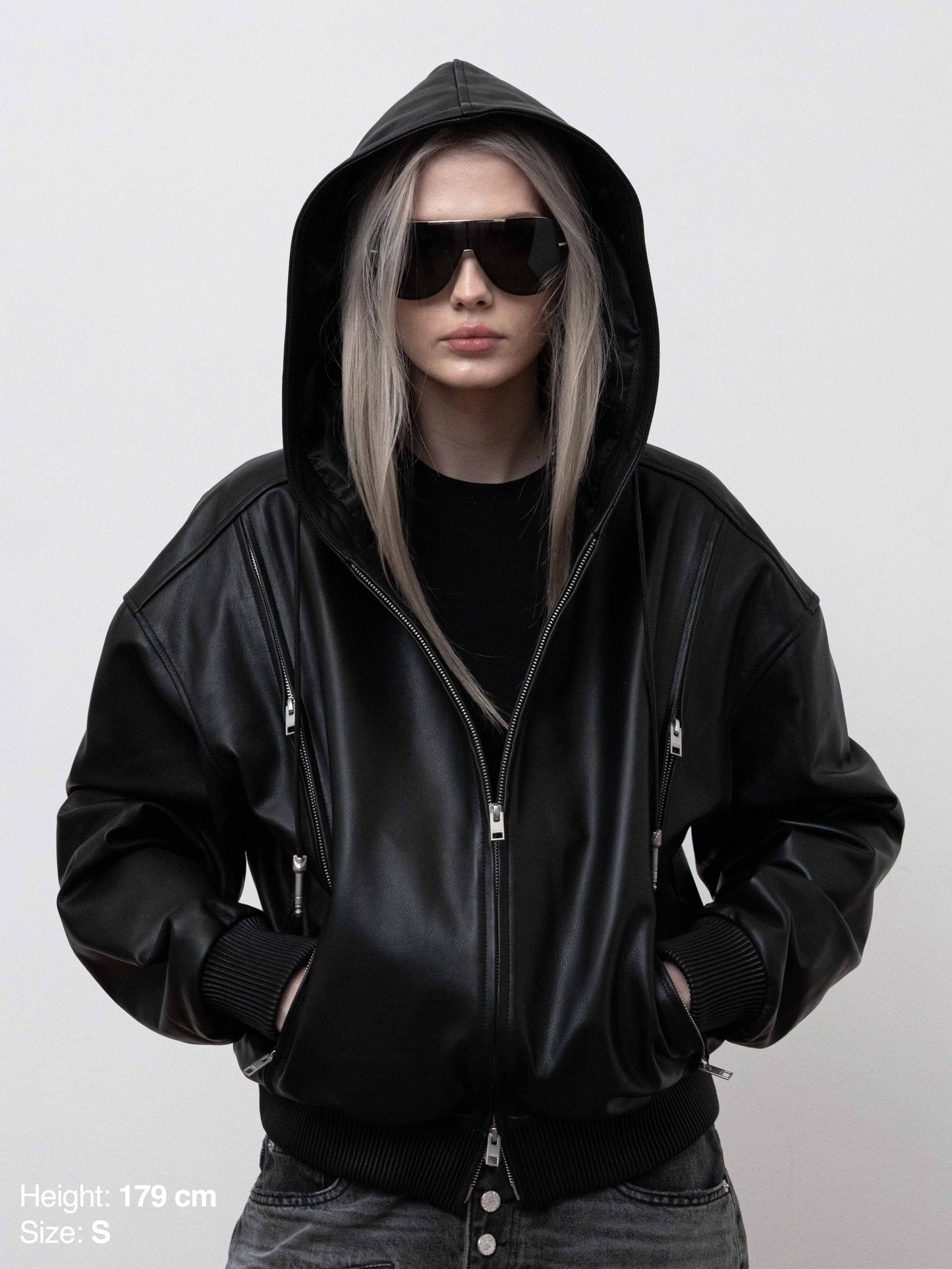 AUDIO LEATHER JACKET - BLACK