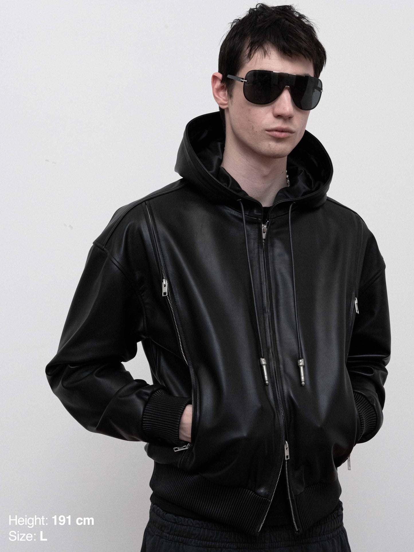 AUDIO LEATHER JACKET - BLACK