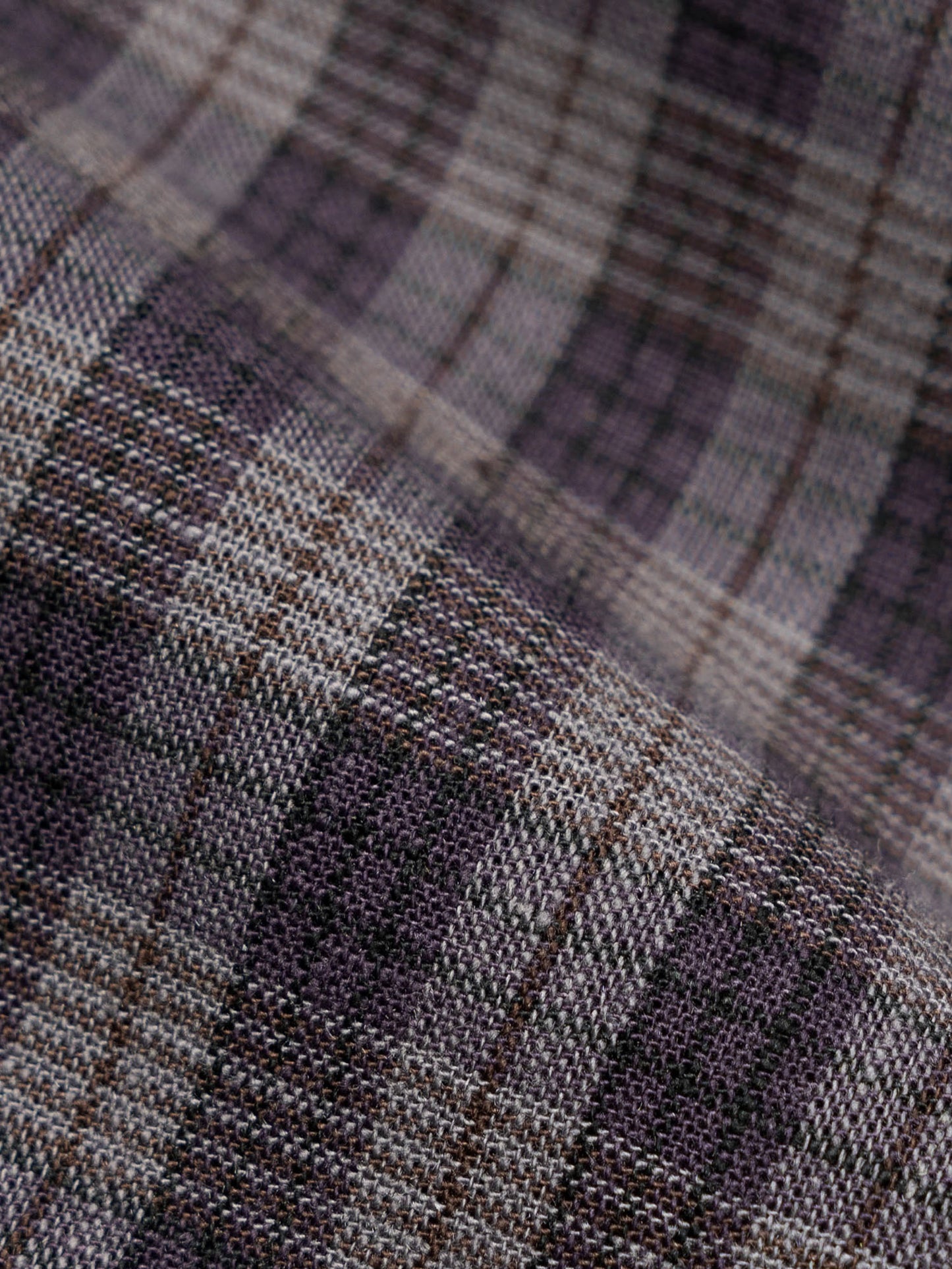 CHECKERED LETTER SHIRT - AUBERGINE