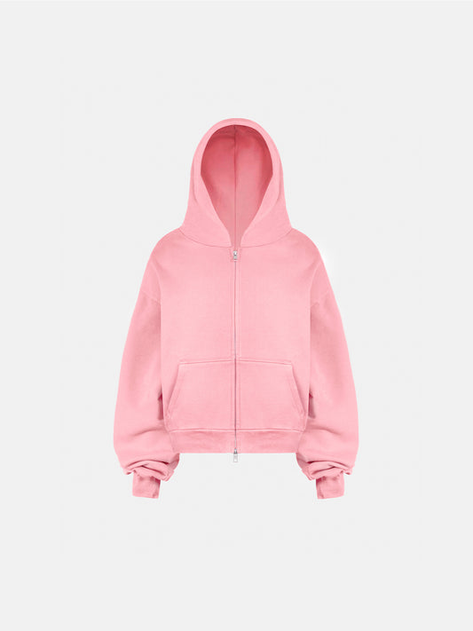 THE BLANC ZIP HOODIE - PINK