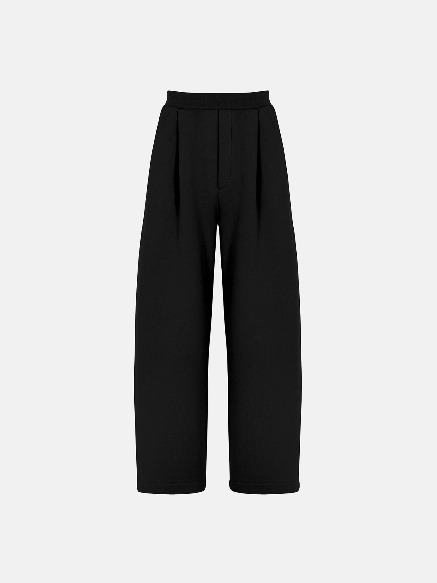 PLEATED SWEATPANTS - BLACK