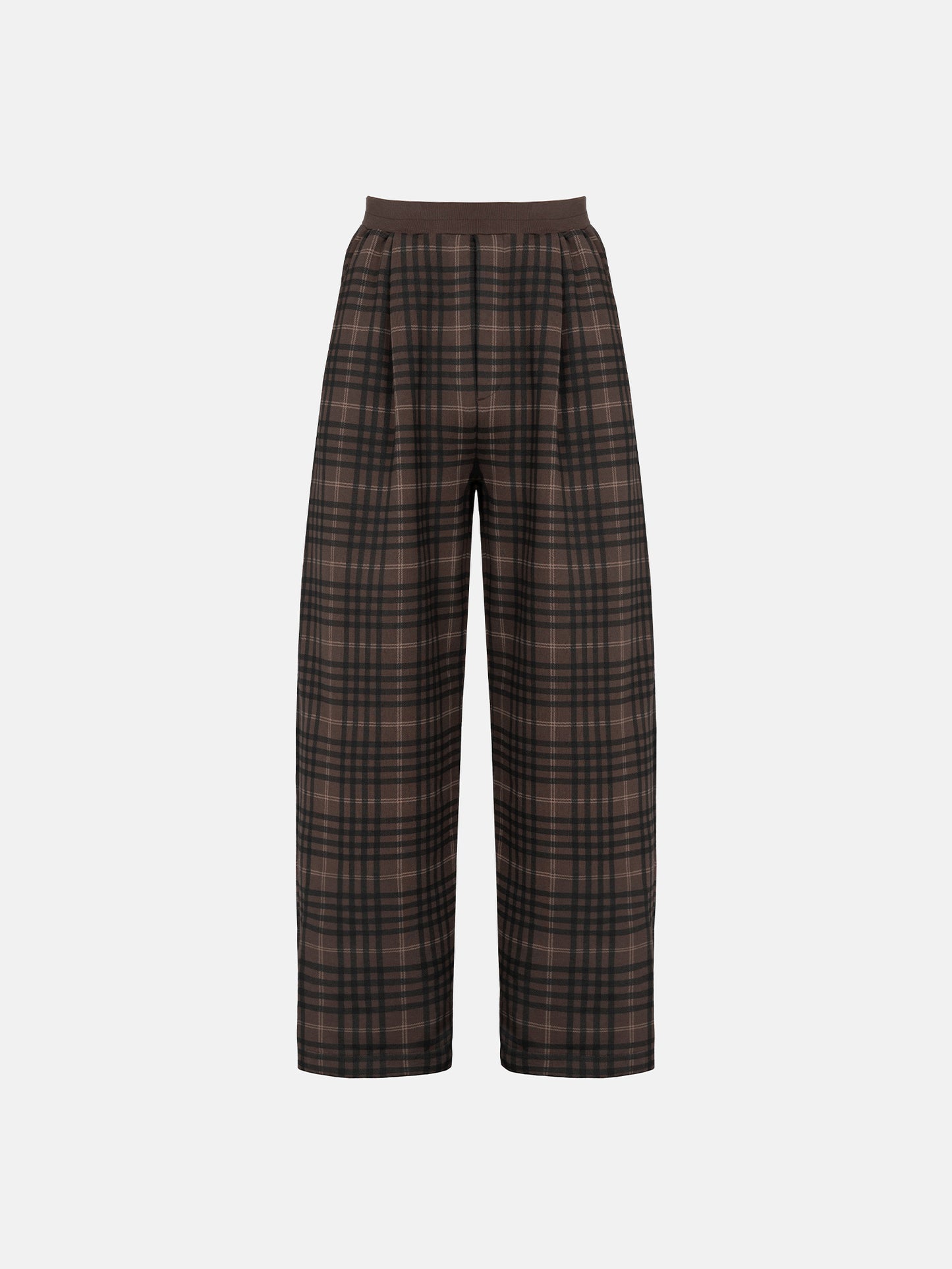 PLEATED SWEATPANTS - TARTAN