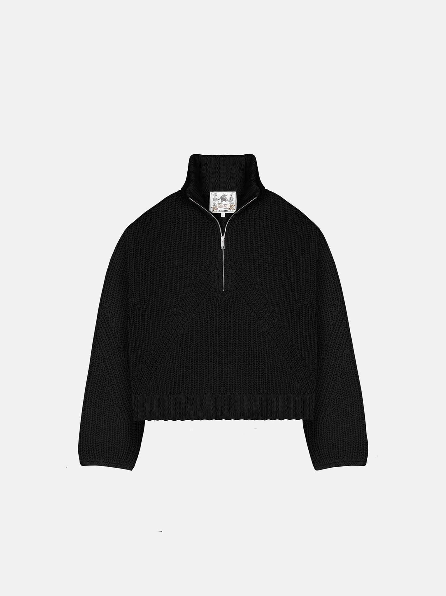 QUARTER ZIP - BLACK