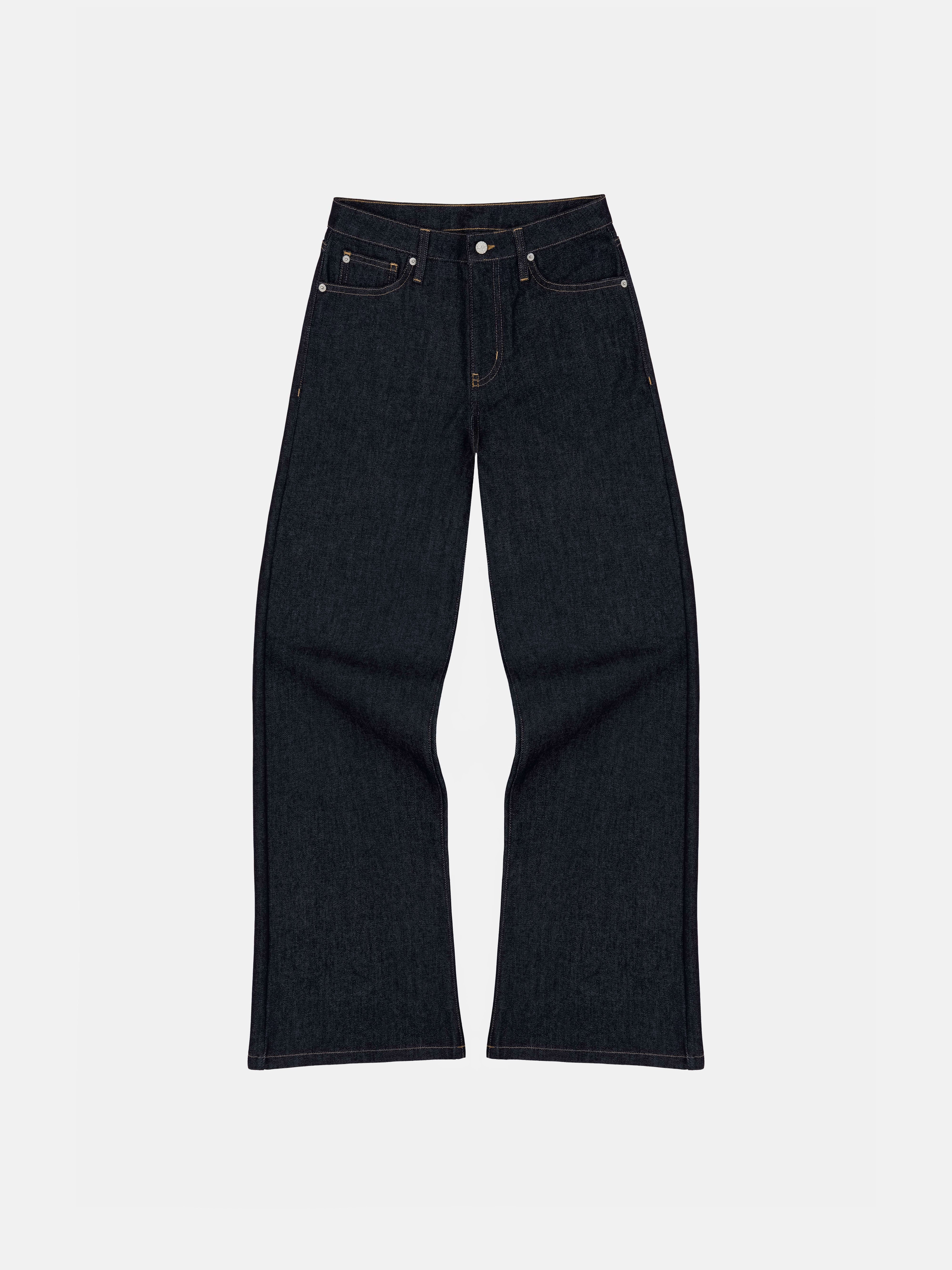 BOOTCUT JEANS - BLUE RAW DENIM