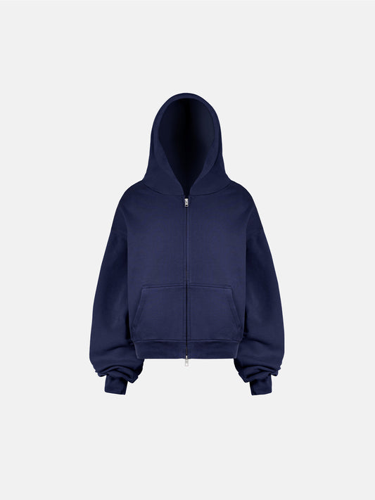 THE BLANC ZIP HOODIE - INTENSIVES MARINEBLAU