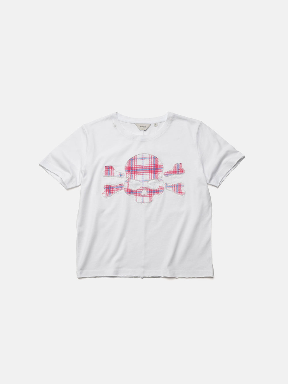 ROUND NECK TEE - WHITE SKULL