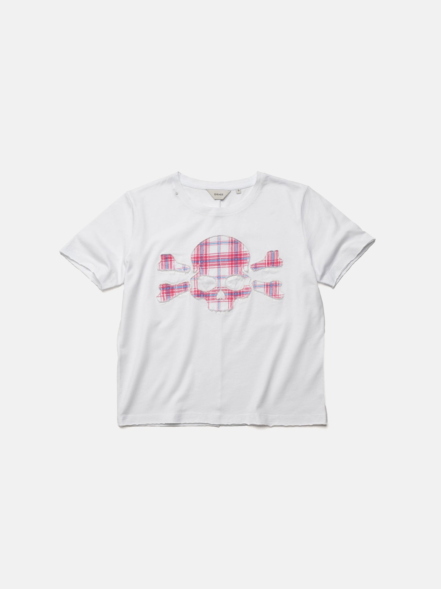 ROUND NECK TEE - WHITE SKULL