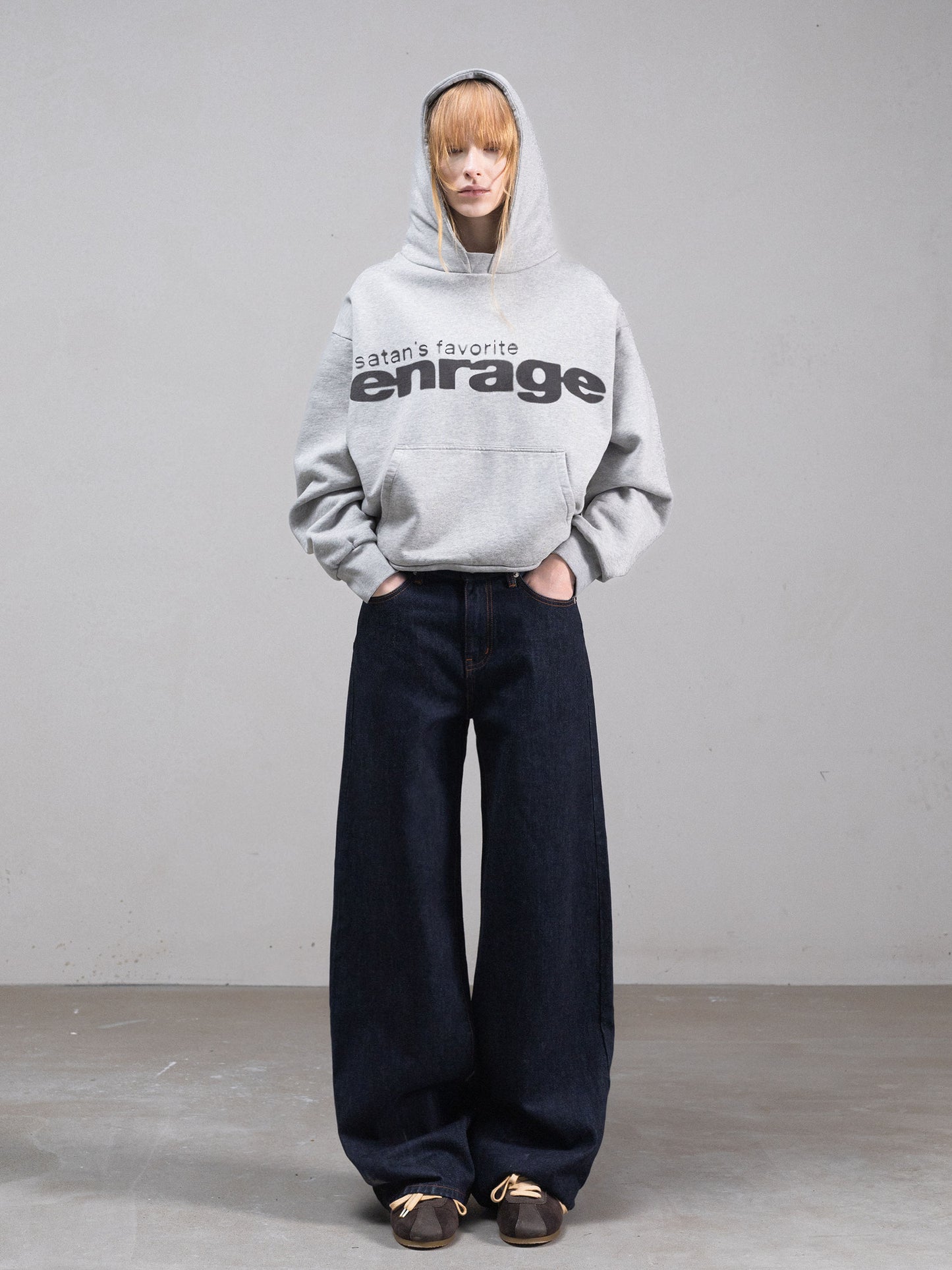THE SATAN'S FAVORITE HOODIE - GRAU