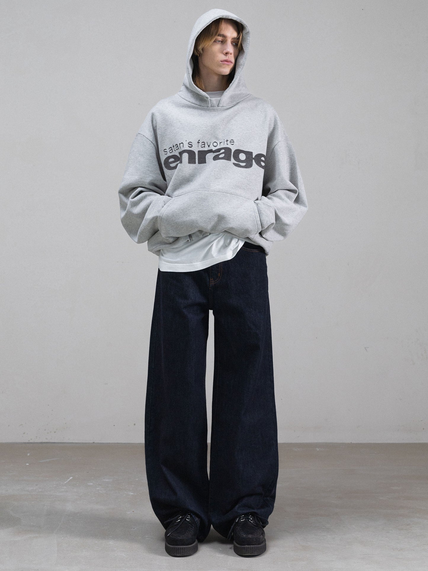 THE SATAN'S FAVORITE HOODIE - GRAU