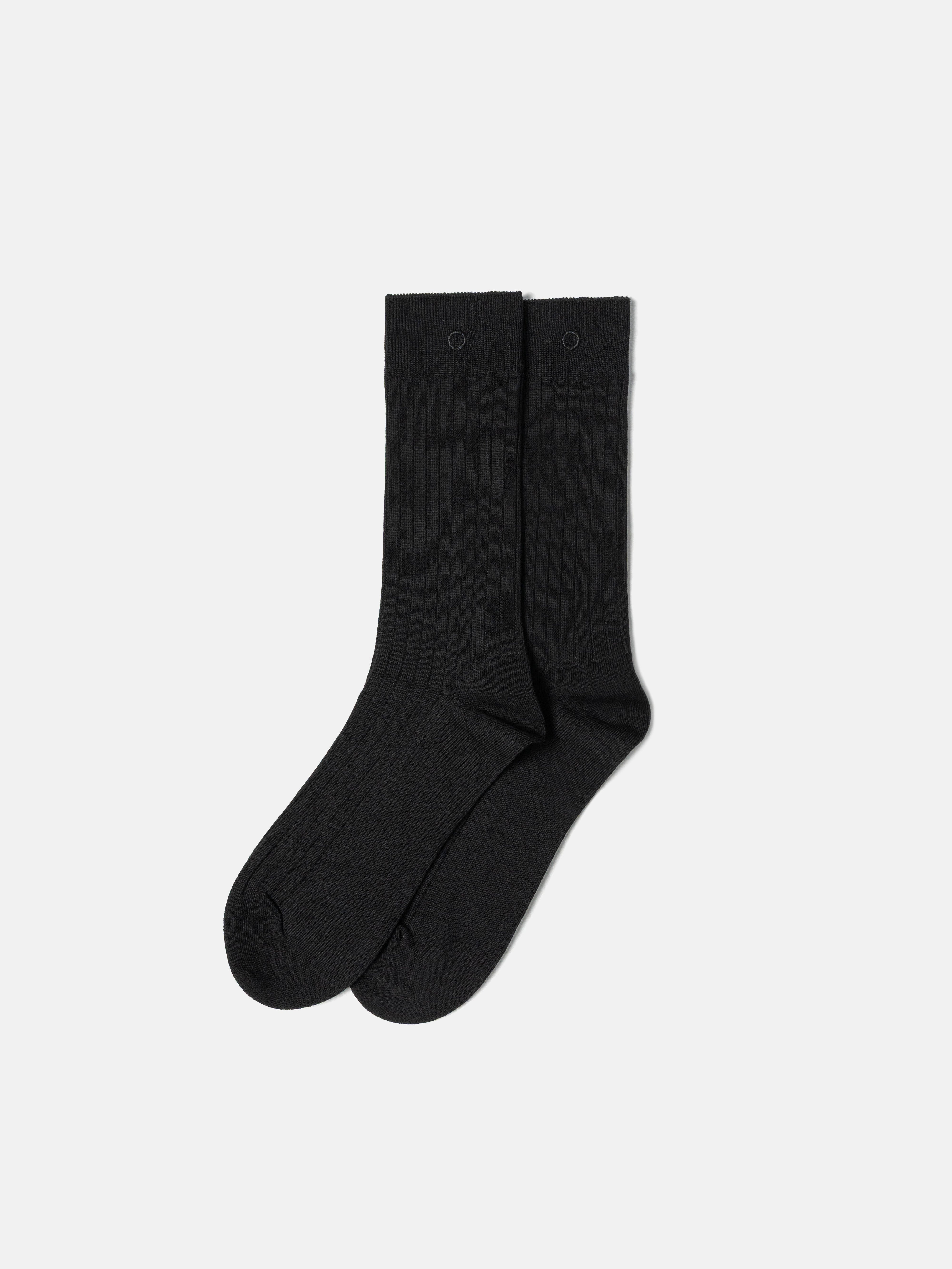 RIBBED SOCKS - BLACK